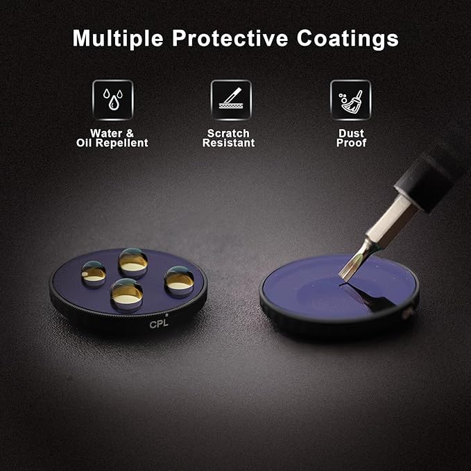 Haoge Filters Set for Insta360 GO Ultra,Includes CPL,ND8,UV,and Screen Protector,Multi-Coated Optical Glass,Filter kit Vlog Video Accessory