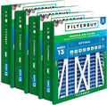 Filterbuy 24x24x5 Air Filter MERV 13 Optimal Smoke & Allergy Defense (4-Pack), Electrostatic Pleated HVAC AC Furnace Filters Replacement for Honeywell Return Grille (Actual Size: 22.38 x 22.38 x 4.38)