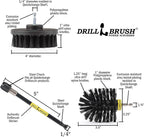 BBQ Grill and Smoker Cleaning Supplies - Nylon Grill Brush for Drill Set with Extension - Household Cleaning Electric Spin Scrubber - Industrial Cleaning Tools - Alternative to Wire Brush for Drill