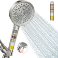 Cobbe Filtered Shower Head with Handheld, 6 Spray Modes, Water Softener Filters - Remove Chlorine, Reduce Dry Skin - Brushed Nickel