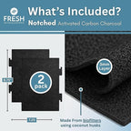 2-Pack Notched Activated Carbon Charcoal Microwave Hood Filters - 9.75" x 7.25" Microwave Hood Filters - Compatible with Whirlpool OTR Models and KitchenAid Models, Made in USA