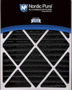 Nordic Pure 20x25x5 (Actual Size: 19 3/4 x 24 1/4 x 4 7/8) Air Bear Air Filter Replacement MERV 12 Pleated + Carbon 2 Pack