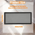 Magnetic Floor Vent Covers- 4"x10" Air Vent Screen Mesh Cover, Floor Register Vent Cover, Magnetic PVC Vent Mesh for Home Wall Ceiling Floor Air Vent Filters (4-Packs)