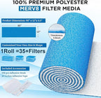 Air Vent Filters Roll, 90" x 12" Cut to Fit (35+ Filters), MERV 8 Triple Vent Filter Kit for HVAC Furnace Vents, Home Floor, Ceiling, Grilles