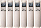 Bluonics 4.5 x 20" Carbon Block Water Filters 6 pcs 4.5" x 20" Cartridges for Chlorine, Taste and Odor