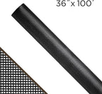 ADFORS Small Insect Screen, 36 inches x 100 Feet Roll - Tiny Insect Replacement Screen for Windows and Doors - Charcoal