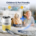 Core 300 Pet Care Replacement Filter for LEVOIT Core 300 Core 300-P Core 300S Vortex Air Air Purifier, 3-in-1 H13 Grade True HEPA High-Efficiency Activated Carbon, Core 300-RF-PA, 2 Pack, Yellow
