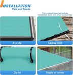 TANG Sun Shade Fabric Roll 8'x107' Shade Cloth for Garden Turquoise Green HDPE Mesh Shading Pergola Cover Replacement Canopy, 95% Blockage Sunshades for Outdoor Patio Backyard Plant