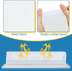 Zonon 12 Pcs 4 x 10 Inch Floor Register Trap Cover Vent Screen for Home Vent Mesh Elastic Band Filter Floor Register Trap Keeps Pet Hair, Food Out(White)
