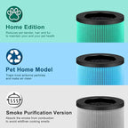 2 Pack MK01 MK06 Air Filter Replacement Compatible with Aroeve MK01 MK06, ToLife TZ-K1 and Kloudi DH-JH01 Filter, Pet Dander Version, Green