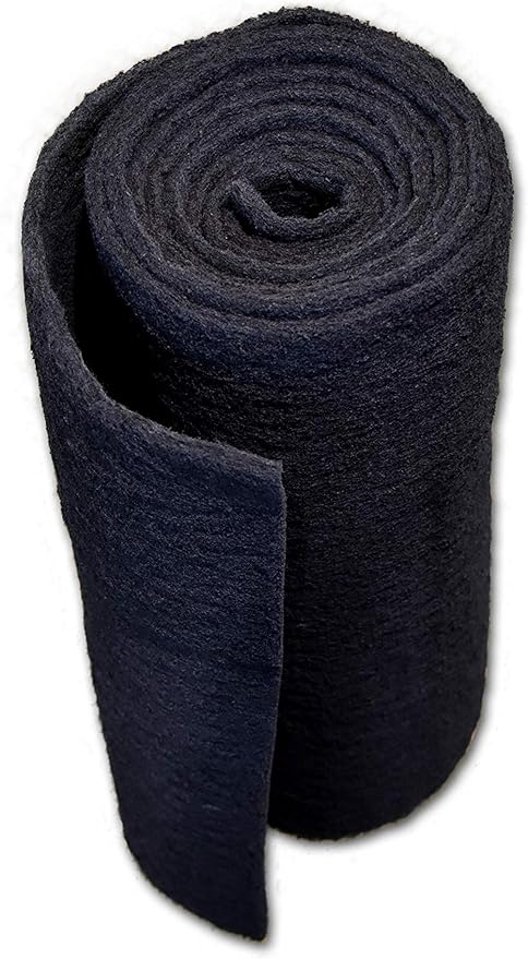 Carbon Fine Filter Media, 3/8" Thick, 18" x 60" Roll, Perfect for Aquariums, Ponds or Water Gardens, Made in USA