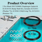 2 Pcs Diaphragm Gasket, Fits Hayward Perflex DECX5000G,EC40AC,EC50,EC50C,EC50A,EC50AC Series Extended DE Filter,W/ECX1014A Bump Shaft Kit ECX1011 ECX9611246 ECX1014,Part NO. HAY-051-1507,EC-50C,EC-40C