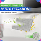 Microwave Filter Replacement 5.12” x 7.64” Fits Frigidaire 5304464105 WB06X10608 GE Microwave Filter - Aluminum Mesh Screen Grease Filter - Filters Air Entering Over the Range Oven Vent Fan