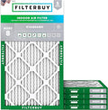 Filterbuy 16x25x1 Air Filter MERV 8 Essential Dust & Allergy Defense (5-Pack), Electrostatic Pleated HVAC AC Furnace Filters Replacement, Made in USA (Actual Size: 15.50 x 24.50 x 0.75)