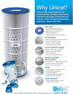 Unicel C-7350 50 Square Foot Media Replacement Hot Tub Spa Filter Cartridge with 200 Pleats, Compatible with Caldera Spas