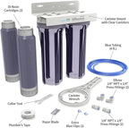 Aquatic Life Color Changing Deionization DI Resin for Hydroponic Reverse Osmosis Water Filter System RO Filtration Unit, Double Canister