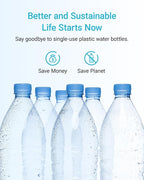 AQUACREST GXRTQR Inline Water Filter, NSF Certified, Compatible with GE GXRTQR, GXRTQ System, Reduces Chlorine, Fluoride, Limescale and More, For Refrigerator, IceMaker, RVs (3 Filters)