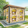 Lemon Outdoor Curtains for Patio Lemons in Baskets Summer Tropical Plant Brown Waterproof Outside Curtains with Grommet Top Weatherproof Curtain for Cabana Pergola Gazebo, 1 Panel, 54" W x 95" L