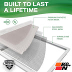 K&N 14X20X1 HVAC Furnace Air Filter, Lasts a Lifetime, Washable, Merv 13, the Last HVAC Filter You Will Ever Buy, Breathe Safely at Home or in the Office, HVC-13-11420