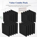 20 Packs Trash Can Odor Absorbing Filter Refills for EKO Garbage Cans and Compost Bin, Activated Charcoal Deodorizer, Activated Carbon Filter, Odor Absorber