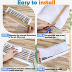 300 x 12 inch Air Vent Filters Polyester Floor Vent Filter Cut to Fit Dust Control Replacement Roll Material for HVAC Ac Heating RV's Mobile Homes Floor Registers
