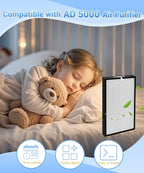 6-Pack AD5000 Replacement Filter Compatible with Air Doctor 5000 Air Purifier， Includes 2 Efficient Main Filter and 4 Activated Carbon Filters (Not Compatible with 5500 Series)