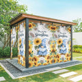 Summer Outdoor Curtains for Patio Sunflowers Gnome Eucalyptus Leaves Waterproof Outside Curtains with Grommet Top Weatherproof Curtain for Cabana Pergola Gazebo, 2 Pack, 54" W x 84" L