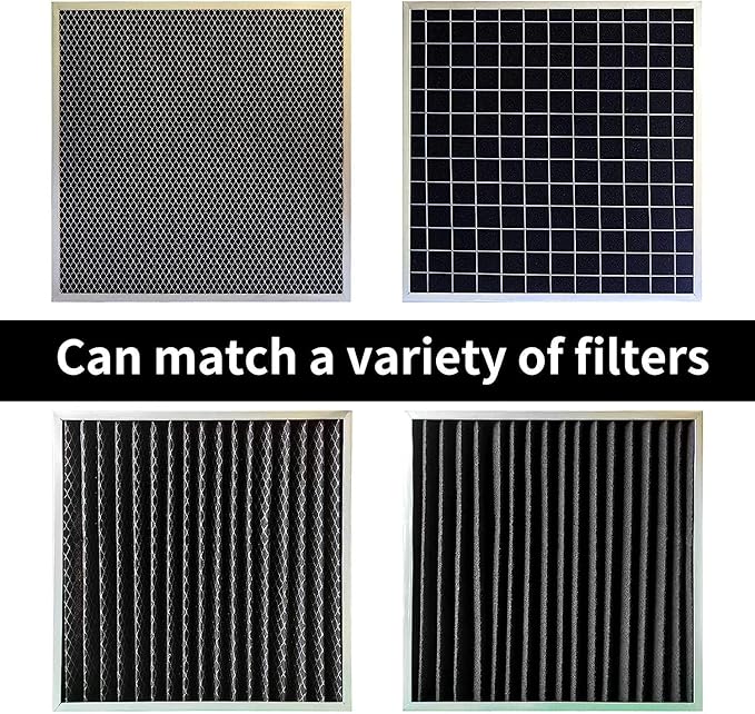 Cut-to-Fit Activated Carbon Filter Sheet Charcoal Air Vent Filters Pad Black Range Hood AC Replacement Fabric Filter 2 Pack 16" x 48" x 0.125"