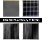 Cut-to-Fit Activated Carbon Filter Sheet Charcoal Air Vent Filters Pad Black Range Hood AC Replacement Fabric Filter 2 Pack 16" x 48" x 0.2"