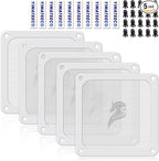 120mm Fan Filter PC Dust Filter Computer Fan Grills Dust Mesh Magnetic Frame PC Case Cover Dustproof PVC 50 Mesh(PVC, Gentleman Aesthetic, 120 * 120mm, 5pcs, White)