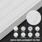 HPA300 HEPA Air Purifier Filter R for Honeywell Air Purifier HPA100/200/300 and 5000 Series, 6 Pack HEPA Filter Compatible with Honeywell R Filter (HRF-R3 & HRF-R2 & HRF-R1)