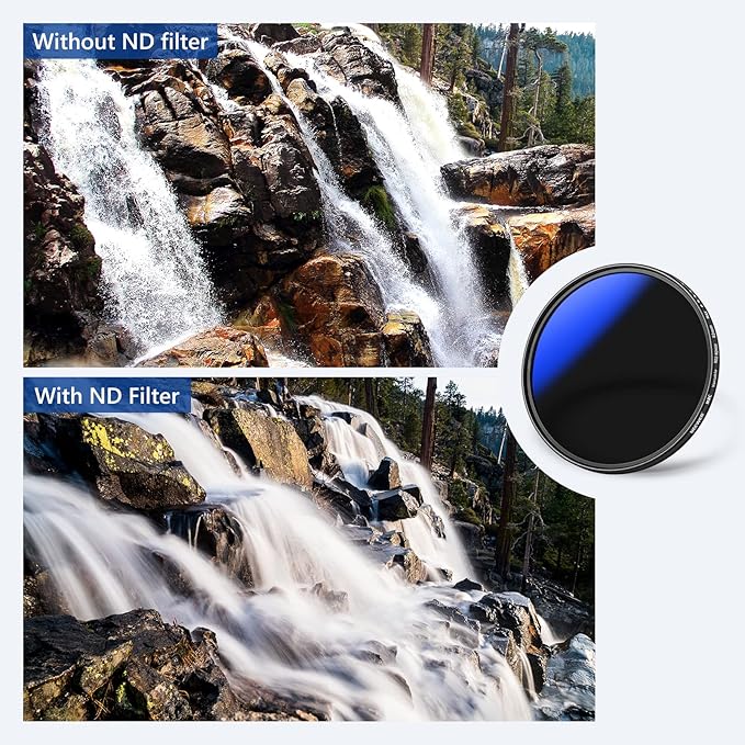 NEEWER 82mm Variable ND Filter ND2-ND400 (1-9 Stops), Neutral Density Filter, Multiple Coatings, Water and Scratch Resistant