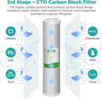 SimPure Whole House Water Filter Cartridges 5 Micron 20" x 4.5" PP+CTO+GAC/KDF 3-Stage Sediment Carbon and Heavy Metal Filter Set, for DB20P-3KDF, WGB32B-KS, DGD-5005-20, FC25B, 1 Set