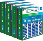 Filterbuy 20x20x5 Air Filter MERV 13 Optimal Smoke & Allergy Defense (4-Pack), Electrostatic Pleated HVAC AC Furnace Filters for Trion Air Bear 255649-103 & More (Actual Size: 19.63 x 20.63 x 4.88)