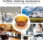 Glass Coffee Dripper, Pour Over Coffee Maker - Reusable Funnel Kettle Brewer Accessory (Brown)