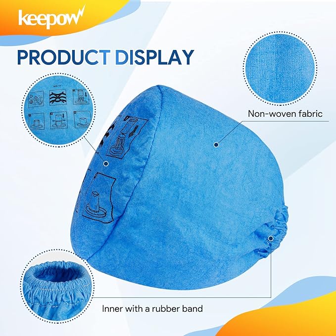 KEEPOW VRC2 Vacuum Filter Compatible with Vacmaster 1.5 to 3.2 Gallon Wet/Dry Vacuums, Compatible with Armor All 1.5-2.5 Gallon Wet/Dry Vacuum, 4 Pack