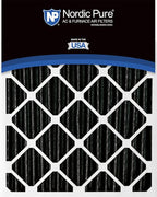 Nordic Pure 20x25x4 (Actual Size: 19 1/2 x 24 1/2 x 3 5/8) Pleated Plus Carbon Air Filters MERV 8 1 Pack