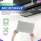 Microwave Filter Replacement 5.12” x 7.64” Fits Frigidaire 5304464105 WB06X10608 GE Microwave Filter - Aluminum Mesh Screen Grease Filter - Filters Air Entering Over the Range Oven Vent Fan
