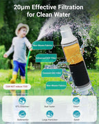 AQUA CREST Garden Hose Water Filter for Plants, Greatly Reduces Chlorine, Odor, Improve Plants Health, Ideal for Organic Gardening, Farming and Pets, Pack of 4