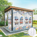 Ocean Gnome Outdoor Curtains for Patio Summer Marine Plumeria Shell Wooden Waterproof Outside Curtains with Grommet Top Weatherproof Curtain for Cabana Pergola Gazebo, 2 Pack, 54" W x 95" L