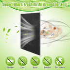 15.7" x 27.6" Extra Large Cuttable Air Conditioner Filters - Cut to Fit Carbon Pad Air Purifier Filters, Washable Reusable Foam Pad Pre Filter Roll for Air Filters AC Window Unit Charcoal Sheet