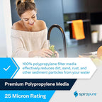 SpiroPure Inline Sediment Water Filter with 1/4" Quick-Connect, 2" x 10" (1 Pack)