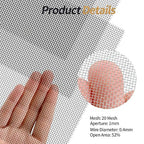 5 Pack 304 Wire Mesh Screen,11.8"X8.2" Heat-Resisting Metal Mesh, 20 Mesh Stainless Steel Mesh,Durable and Rustproof for Ventilation, Filtration, and Pest Filters
