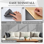 6 Pack Large Acoustical Wall Panels 23.6 x 23.6 Inches Acoustic Peel and Stick Self Adhesive 3D Wall Panel Sound Absorbing Art Decorative Acoustic Panel for Interior and Ceilings Soundproof