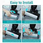 FFsign 3831 Roller Brush & Filter Replacement Compatible with Bissell Crosswave Hard Floor Expert 3831, HF2 3845N Vacuum, Floor Scrubber Wet Dry Vacuum Accessory Kit 2 Brush Rolls, 2 Filter Parts