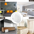 Zonon 12 Pcs Stainless Steel Soffit Vents 4 Inch Round Dryer Vent Cover with Mesh Screen for Home Outdoor Bathroom Wall Ceiling Outside Exterior Exhaust (White)
