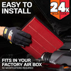 K&N Engine Air Filter: Extended Life 24,000 Mile Replacement Air Filter: Compatible with 2002-2015 Toyota Mid-size Truck and SUV V6 (4-Runner, Tacoma, Hilux, Land Cruiser, Prado, FJ Cruiser), KNX-2281