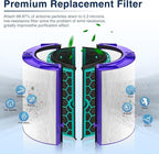 TP04 Replacement Filter for Dyson HP04 TP04 DP04 TP05 DP05 Air Purifi-er Sealed Two Stage 360° Pure Cool Fan Combi Glass HEPA Filter & Activated Carbon Filter (Not for HP07,TP01,TP02,TP07,HP09)