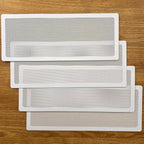 White Floor Register Vent Screen Cover 4"x10" Magnetic, Perfect for Wall/Ceiling/Floor Air Vent Filters (4-Packs)