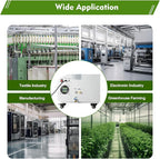 Ultrasonic Industrial Agricultural Humidifer Commercial Humidifier for Plants Large Volume (3kg/H) Automatic Mist Cooling Sprayer 160M³/H Airflow for Warehouse Greenhouse Garden Industrial